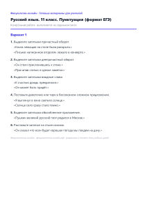 Пунктуация (формат ЕГЭ) — Русский язык, 11 класс
